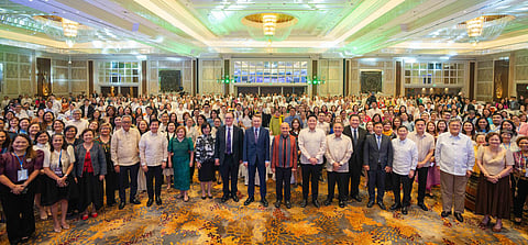 Acting Chief Justice Marvic M.V.F. Leonen (7th from left, center row) leads the 6th National Family Courts Summit held on September 29 to 30, 2025, at the Makati Shangri-La Hotel, Makati City. With him are: (from left) Supreme Court Associate Justices Rodil V. Zalameda, Ramon Paul L. Hernando, and Amy C. Lazaro-Javier; Singapore Family Justice Courts District Judge and Assistant Registrar Carol Liew; Australia Federal Circuit and Family Court Justice Alister McNab; Australia Ambassador H.E. Marc Innes-Brown; Department of Social Welfare and Development Secretary Rex T. Gatchalian; SC Associate Justice Henri Jean Paul B. Inting; Singapore Family Justice Courts Registrar Kenneth Yap; SC Associate Justices Samuel H. Gaerlan, Jhosep Y. Lopez, Jose Midas P. Marquez, and Antonio T. Kho, Jr; and retired Chief Justice Teresita J. Leonardo-De Castro.