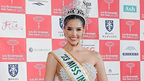 Andrea Rubio takes the stage as pageant show host