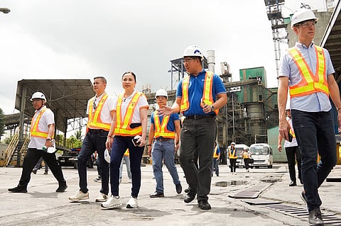 
Department of Trade and Industry Secretary Cristina A. Roque (third from left) visited the Republic Cement & Building Materials Inc. plant in Teresa, Rizal recently to highlight the Department’s continuing efforts to ensure the quality and safety of cement products in the Philippine market. She has said that DTI will release the safeguard duties for imported cement on or before 14 October 2025, stressing that this has to be done to protect local cement industry players. 