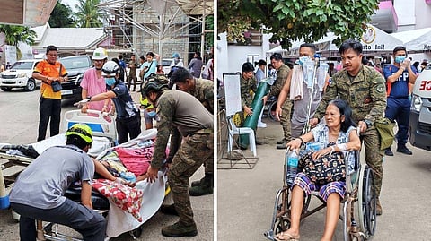 Hospitals are no safe haven Patients from Davao Oriental Provincial Medical Hospital were evacuated outside after the 7.4 magnitude earthquake.