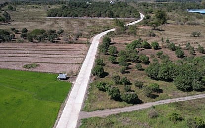 A P12.3-million farm-to-market road in Barangay Padolina in the town of General Tinio, Nueva Ecija.