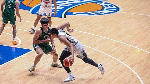 Christian David drives his way to 24 points during Blackwater’s 107-87 demolition of Terrafirma in their PBA Philippine Cup game on Friday at the Ynares Center-Montalban.