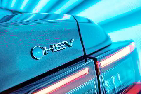 HEV badge marks the Ativ as Toyota’s most affordable electrified model in the lineup.