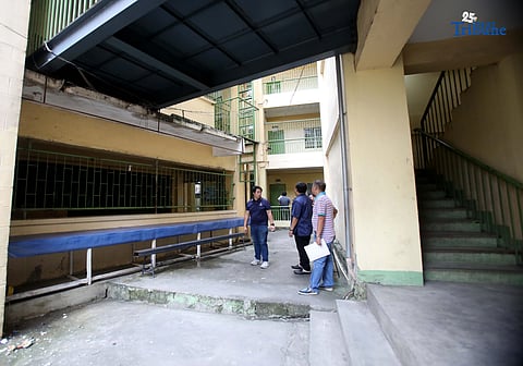 (October 13 2025) Representatives from the Quezon City Engineering Department, schools division office, school and Barangay officials conduct an inspection on a evacuation plans and structural  assessment of buildings at the Bagong Silangan High School and Elementary in Quezon City on Monday, October 13, 2025. Photo/Analy Labor