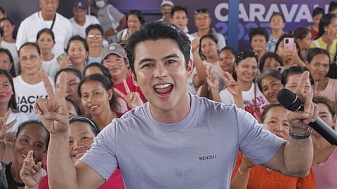 TEEJAY Marquez bringing the fun to caravan participants in Bulacan.