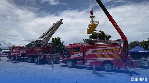 Rescue assets from the Bureau of Fire Protection and various volunteer groups take part in a public demonstration at the Kabalaka Expo spearheaded by the Iloilo City Government.