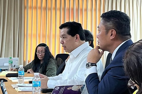 Former House Speaker Martin Romualdez at the ICI hearing on Tuesday.