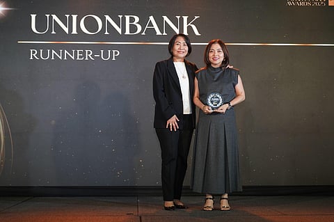 FROM L-R: Investors in People Philippines Director Pinky Diokno, UnionBank Head of Employer Branding & Employee Communications May Galang–Buencamino