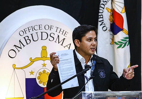 Assistant Ombudsman  Clavano holds a copy of the memorandum on new rules regarding the public release of SALNs.