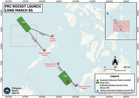 PhilSA warns of rocket debris near Palawan
