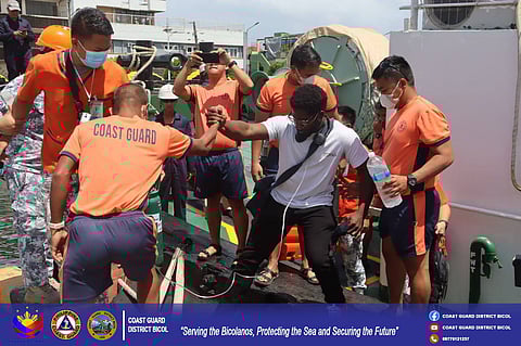 The Philippine Coast Guard conducted a medical evacuation (medevac) to a crewmember of the USNS Washington Chambers in the vicinity waters of Legazpi City, Albay on 16 October 2025.