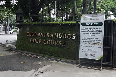 
THE 119-year-old playground of ordinary Filipino golfers — the Club Intramuros Golf Course — will soon be gone once its planned conversion into Intramuros Forest Park pushes through. 