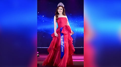 Queen of Australasia Isybella Grace competing at Mrs. Universe.