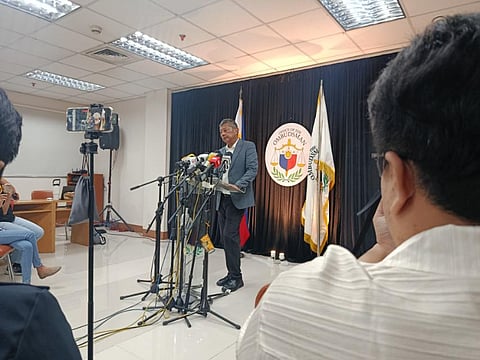 Ombudsman Remulla on Monday announces the start of preliminary investigations (PI) this week for at least six flood control project cases, including those in Mindoro Oriental and the Bulacan "ghost projects."|Photo: Ralph Rirao 
