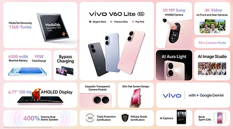 The vivo V60 Lite launches in Phl, now open for pre-orders