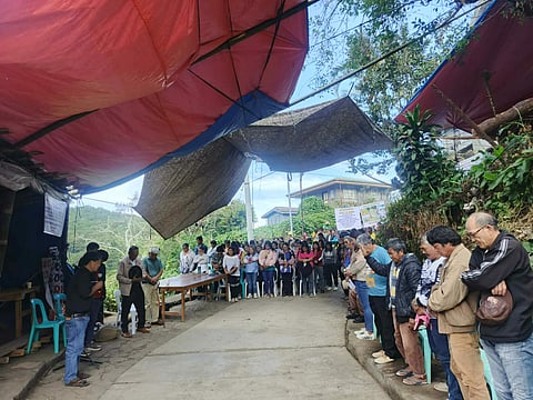 On October 21, 2025, indigenous oeoples (IPs) of barangays Guinaoang and Bulalacao in Mankayan, Benguet strengthened their resolve in opposing the entry of the Crescent Mining and Development Corporation into their ancestral and agricultural lands, they were joined by other elders and community members of barangays Balili and Tabio also of Mankayan in forging the unity pact against mining. |Aldwin Quitasol. Photos Courtesy of Rima Mangili.