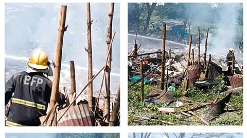 AFTERMATH IN PARTIDA |  Firefighters survey the scene following a deadly explosion at a suspected illegal firecracker factory in Barangay Partida, Norzagaray, Bulacan on October 22, 2025. | Franco Regala