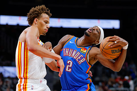 
SHAI Gilgeous-Alexander and the Oklahoma City Thunder are off to a solid start as they posted a 117-100 win over the Atlanta Hawks for their third straight victory in the NBA regular season.