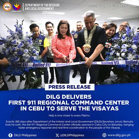 DILG opens first 911 regional command center in Cebu