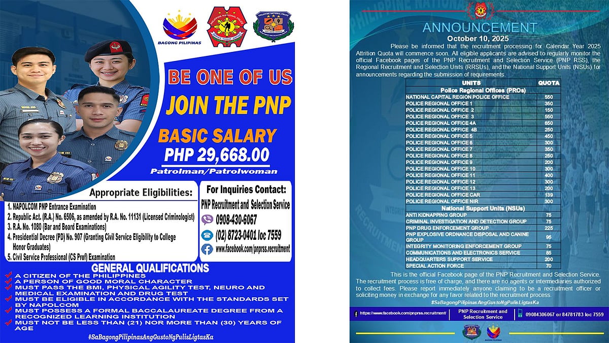 PNP launches 6,500-member recruitment nationwide