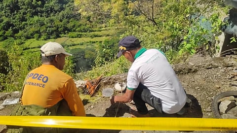 The elders and community leaders of the Igorots (people of the mountains) ask blessings, guidance, forgiveness and protection from "Kabunyan" or the Creator and the "adi kaila" (the unseen or the spirits of the ancestors and loved ones who went ahead) in every occasion and incidents. Elders of Bontoc led the conduct of "Khaeb di uminoman" to appease the "adi kaila" and the blessings of Kabunyan to continue to guide the people who participated in the search and retrieval of the victims of a vehicular mishap on October 27, 2025, On October 28, an elder led a ritual to ask the guidance and  protection of "Kabunyan" in the resumption of the search for the remaining two victims, hours later, the body of the fourth victim and as found near the crash site. The responders are still searching for the 5th victim.
 | Aldwin Quitasol. Photos Courtesy of Bontoc MDRRMO.