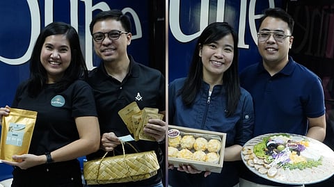 Kapelipino’s husband-and-wife tandem, Christine and Alfred Antonio, with their tatak Filipino products and Siblings Franchesca and Bernard Atanacio of Grüezi.