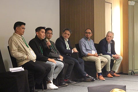 The stakeholders of the Bio+Mine Grow Project conducted a Question & Answer portion after the keynote addresses at Sanka Room, Dusit Thani Hotel in Makati City, last 28 October 2025.

From left to right:
Atty. Osano Paredes - National Commission on Indigenous People
Dr. Dennis Alonzo - University of New South Wales
Prof. Michael Angelo Promentilla - Bio+Mine Grow Project PH Team
Atty. Ronald Recidoro - Chamber of Mines of the Philippines
For. Teodorico Marquez - Mines and Geosciences Bureau
Prof. Richard Herrington - Natural History Museum, UK