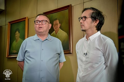 DEPARTMENT of Agriculture Secretary Fransisco P. Tiu Laurel Jr. (left) and Department of Public Works and Highways Secretary Vince Dizon (right) meet to discuss the turnover of farm-to-market roads beginning next year.