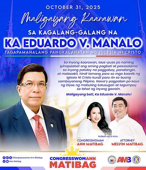 Maligayang Kaarawan sa Kagalang-galang na Ka Eduardo V. Manalo