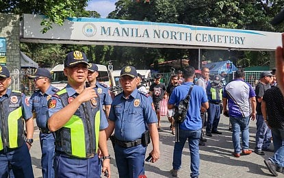 Acting PNP Chief, Police Lieutenant General Jose Melencio Nartatez Jr. personally inspected Manila North Cemetery on Saturday to ensure a safe Undas 2025.