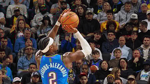 

SHAI Gilgeous-Alexander fires 30 points to lead the Oklahoma City Thunder to a 137-106 win over the New Orleans Pelicans to remain unbeaten in the NBA regular season.     