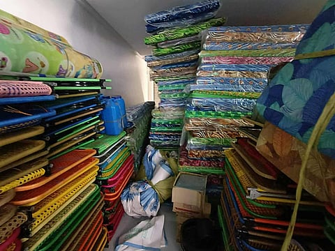 The Iloilo City Government prepositions food and non-food supplies near coastal barangays as part of its disaster readiness efforts.