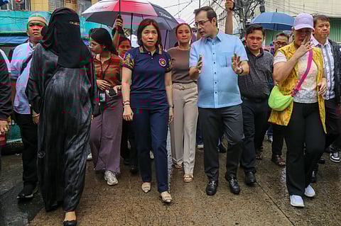 DBM Secretary Amenah Pangandaman joins Manila City Mayor Francisco “Isko” Moreno and local officials for a site inspection of the proposed Quiapo Halal Town in Barangay 384, Manila, on 3 November 2025. The project aims to promote inclusive economic growth and support the Muslim community through sustainable development and halal tourism initiatives.
