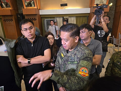 AFP Chief General Romeo S. Brawner Jr. speaks to media during the opening of the AFP joint exercise at Camp Aguinaldo in Quezon City on Tuesday, 04 November 2025.
