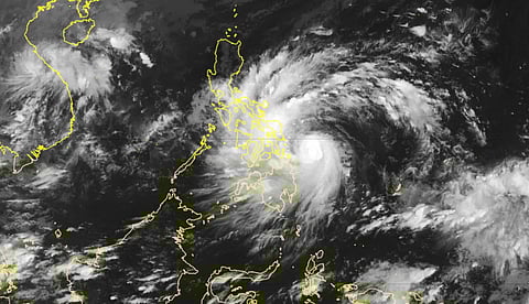 Satellite image of Typhoon Tino