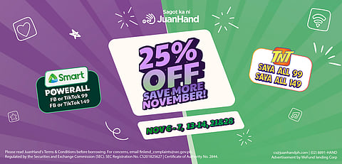 Smart, JuanHand offer 25 percent discount on load