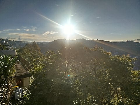 Dangerously calm sunshine in Baguio City. Days before the expected impact of Projected Super Typhoon "Uwan" on a large part of the country early next week or Sunday evening, Cordillera local disaster risk reduction and management bodies of the different local government units are on alert and conducting necessary preparatory measures. In Itogon, Benguet, all mining activities, especially underground mining, have been temporarily suspended. Photo by Aldwin Quitasol.