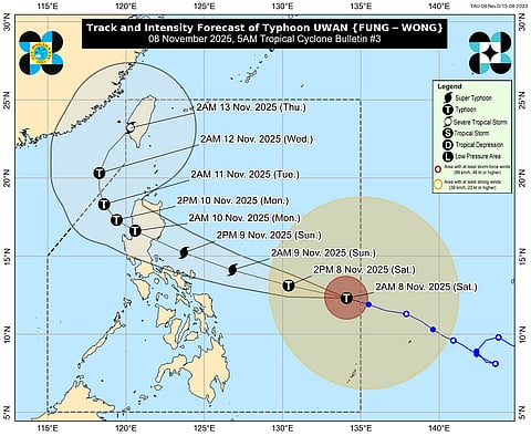 Typhoon Uwan strengthens over Philippine Sea, may reach super typhoon strength before landfall