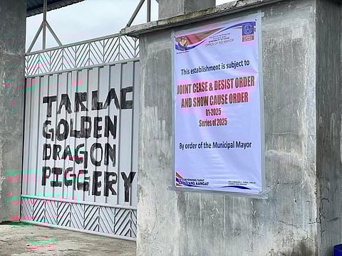 Three farms in Barangays Lawy and Manga were ordered to cease operations on 06 November 2025.