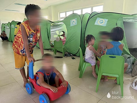 Some 132 families were forced to evacuate their houses in three areas in Pampanga to ensure their safety as Typhoon Uwan looms. 
