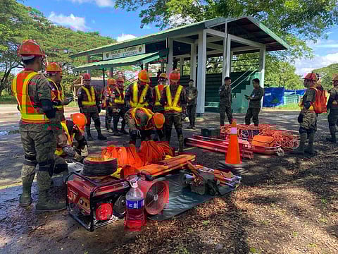 The Philippine Army's 7th Infantry (Kaugnay) Division is on full alert status for the incoming Super Typhoon Uwan at Fort Magsaysay, Nueva Ecija, on 07 November 2025.