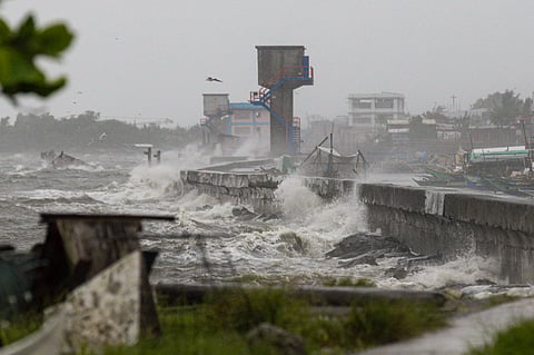 Boats are docked along the shoreline in Navotas City amid strong winds and rough seas brought by Super Typhoon Uwan on Sunday, 9 November 2025.

As Uwan continues to lash Metro Manila with heavy rain and powerful gusts, the state weather bureau PAGASA issued a yellow storm surge warning for Metro Manila, with wave heights estimated to reach 1 to 2 meters within the next 48 hours. PAGASA warned of possible inundation in low-lying coastal communities due to rising sea levels and high waves.