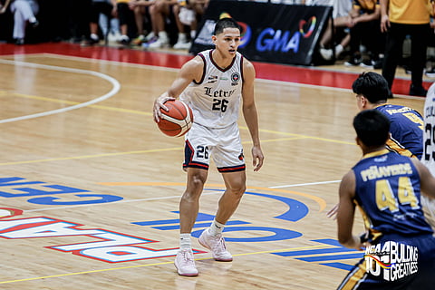 
Jimboy Estrada will play a crucial role when Letran faces San Beda in the resumption of the NCAA Season 101 men’s basketball tournament on Tuesday.  