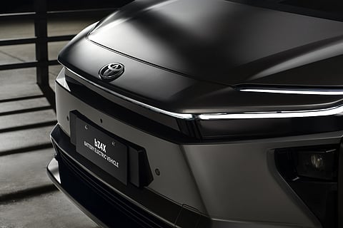 
CLOSE-UP shot of the bZ4X showcases Toyota’s clean and confident design for its debut electric model.