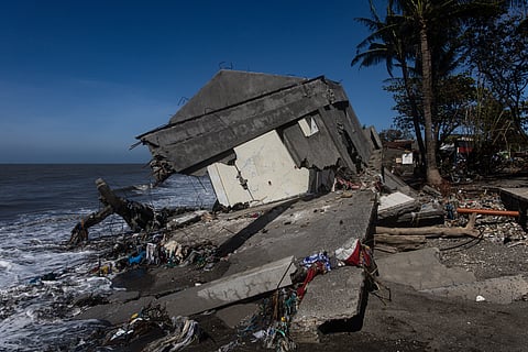 TYPHOON AFTERMATH: A coastal home in Barangay Julugan 8, Tanza, Cavite lies destroyed after being battered by Super Typhoon Uwan, Tuesday, 11 November 2025.
