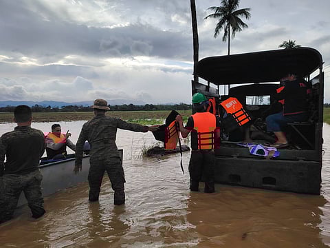 Some 57,861 families were evacuated and 59 trapped families were rescued by the Northern Luzon Command (NOLCOM) of the Armed Forces of the Philippines as Super Typhoon Uwan ravaged the Northern and Central Luzon.