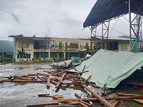 Learners in the Cordillera Region will have to continue studying through alternative modes as many of the schools were severely affected by the strong winds and rains brought by Super Typhoon "Uwan". |Aldwin Quitasol. Photo Courtesy of Mountain Province MDRRMO.