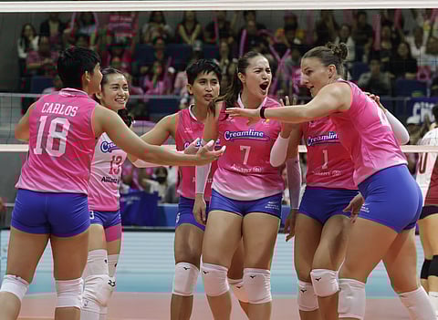 Creamline enters the quarterfinals after a quick work of Choco Mucho in the 2025 PVL Reinforced Conference.