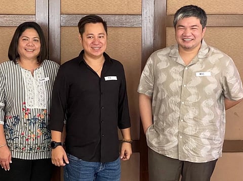 Board members Ivy Illine Sapasap and Edwin Ano, and AFAD spokesperson Aric Topacio