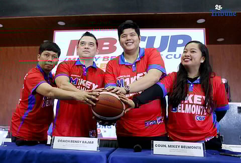 Quezon City District 2 Councilor Mikey Belmonte leads the press conference for MB Cup Season 2 at the MRB Gym on Friday, 14 November. The citywide grassroots basketball league — now composed of 114 teams — aims to develop young athletes in Quezon City and build a sustainable sports program for long-term youth development.